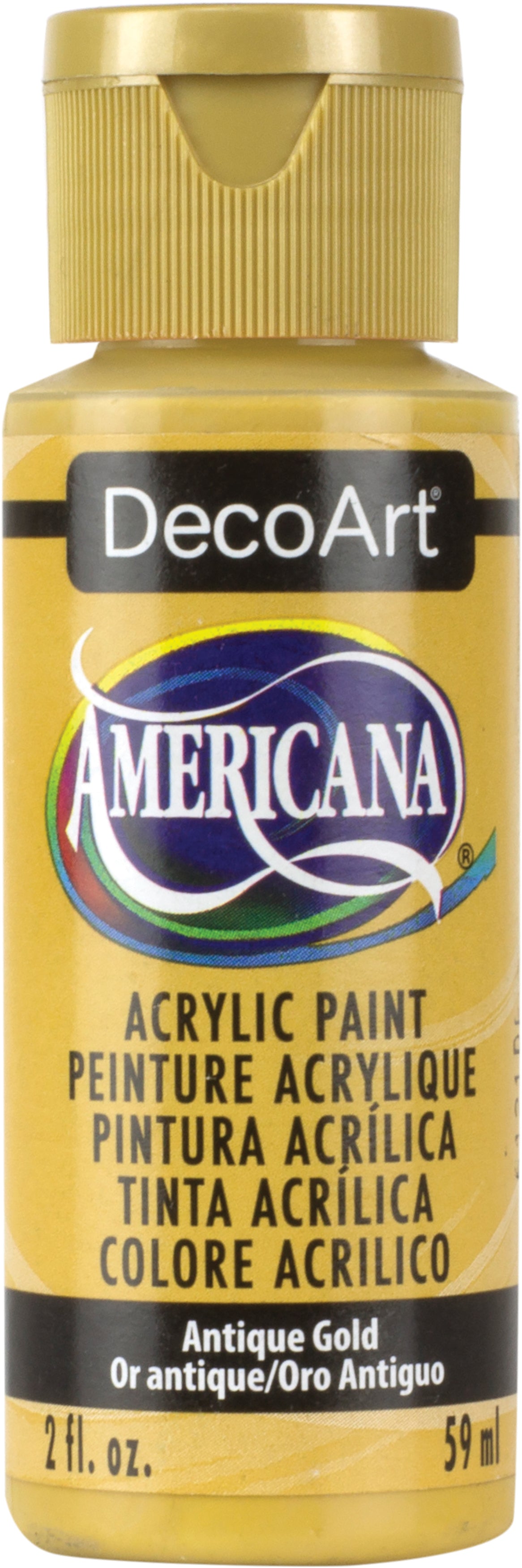 Americana Acrylic Paint 2oz Antique Gold - Opaque