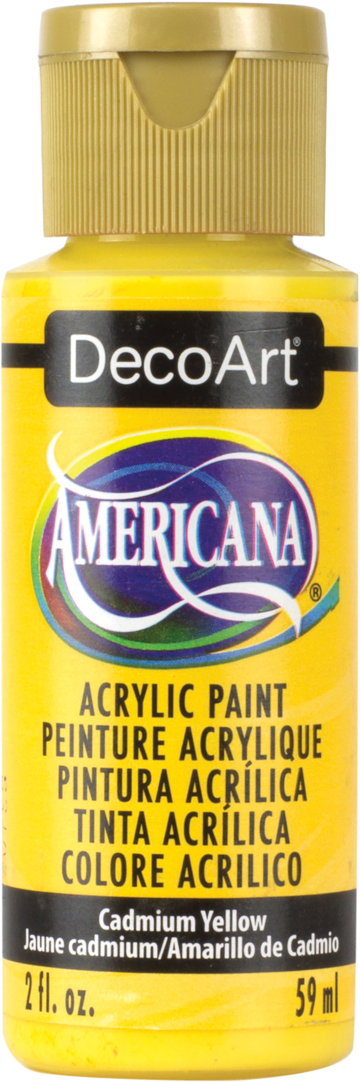 Americana Acrylic Paint 2oz Cadmium Yellow - Transparent
