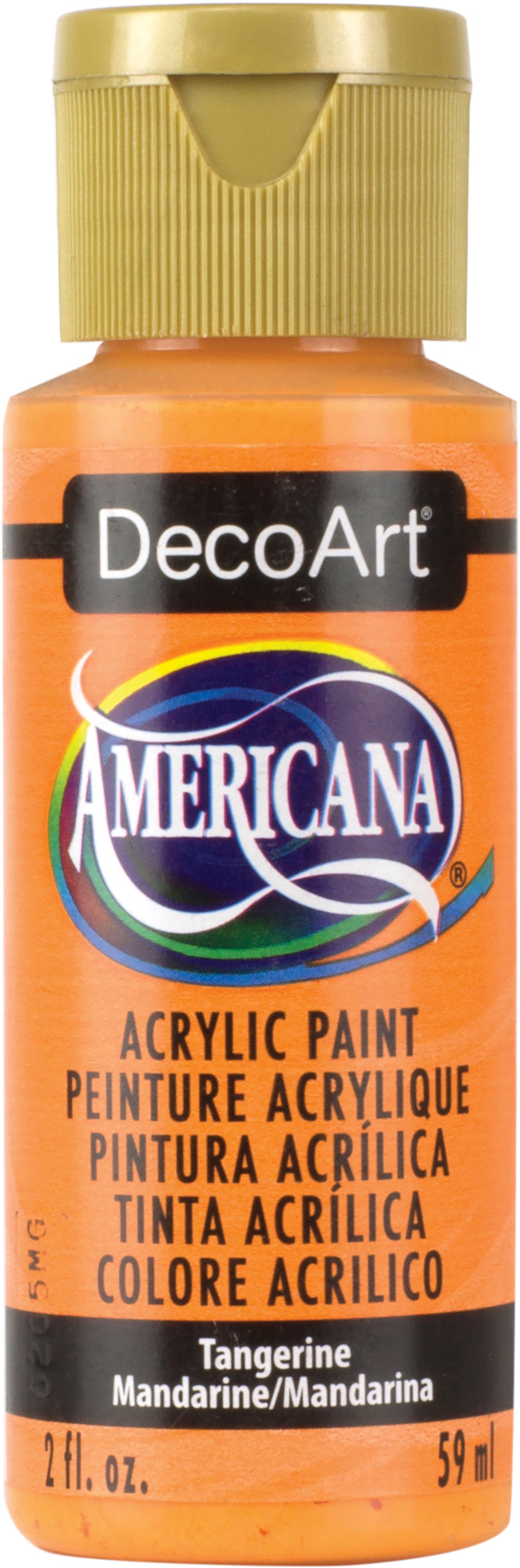 Americana Acrylic Paint 2oz Tangerine - Transparent