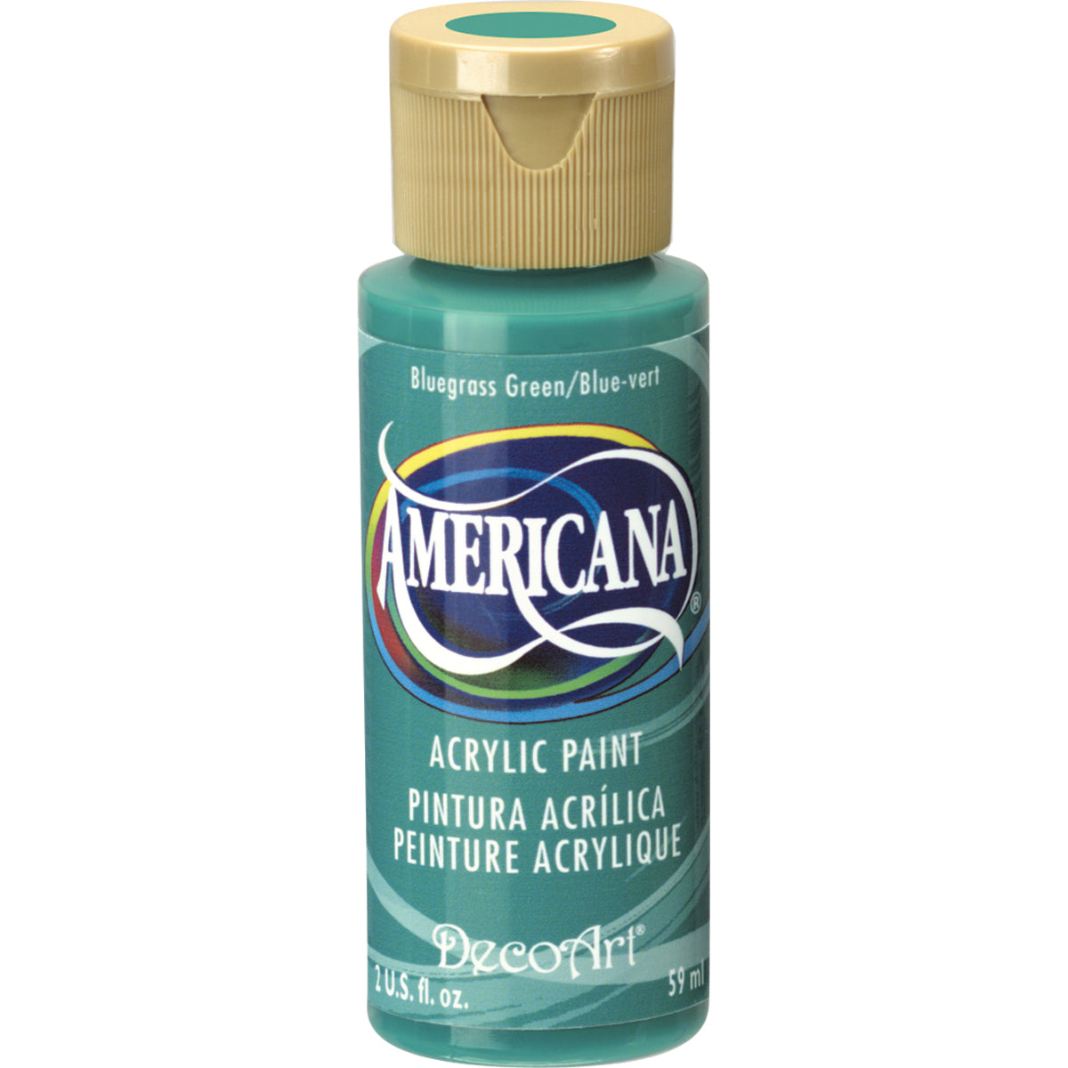 Americana Acrylic Paint 2oz Bluegrass Green-Opaque
