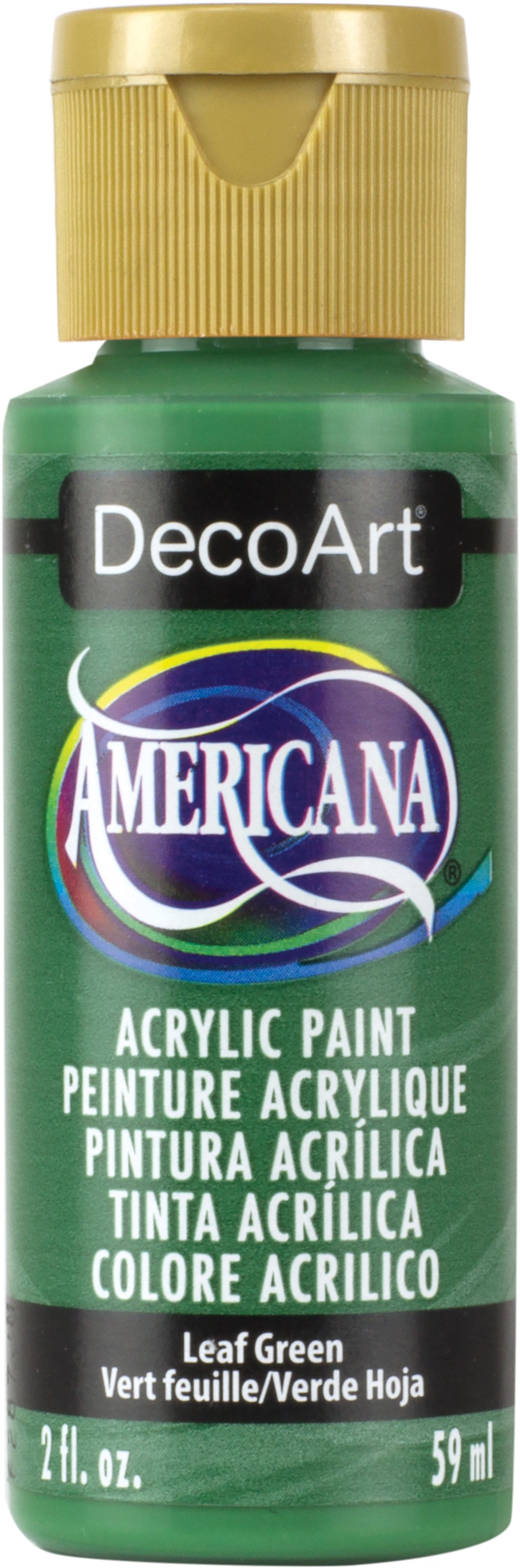 Americana Acrylic Paint 2oz Leaf Green - Opaque