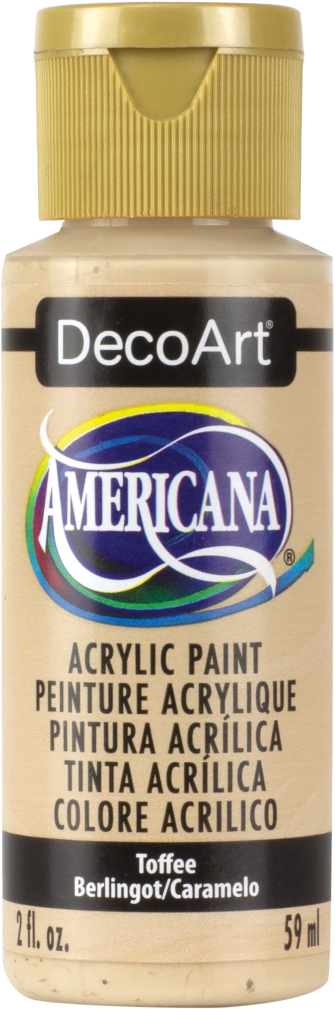 Americana Acrylic Paint 2oz Toffee - Opaque