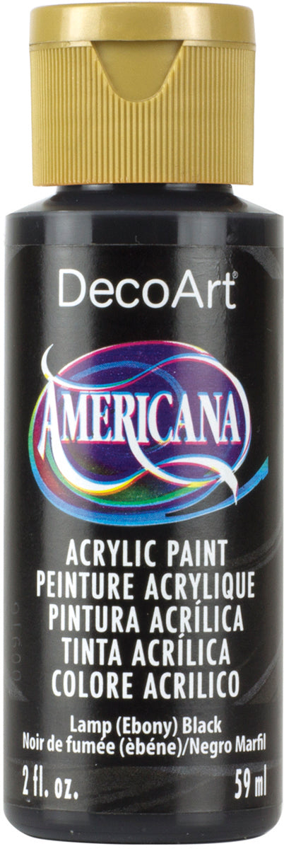 Americana Acrylic Paint 2oz Ebony Black - Opaque