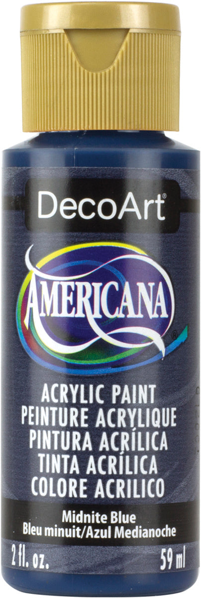 Americana Acrylic Paint 2oz Midnight Blue - Semi-Opaque