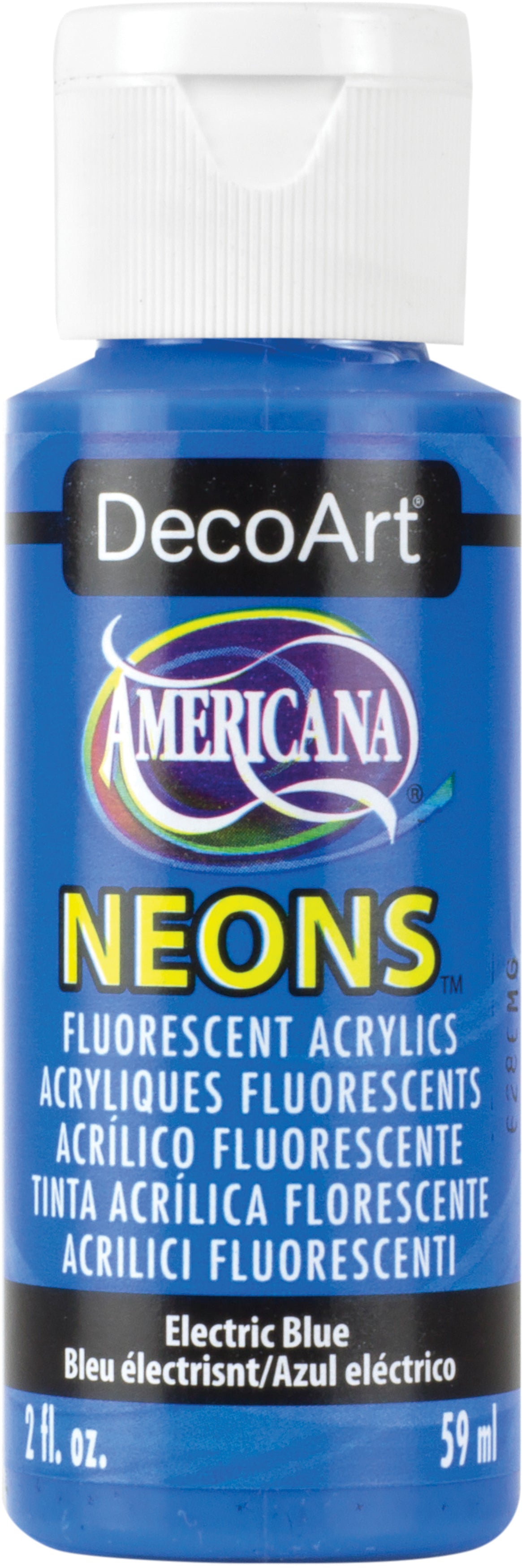 Americana Neons Fluorescent Acrylic Paint 2oz Elect Blue