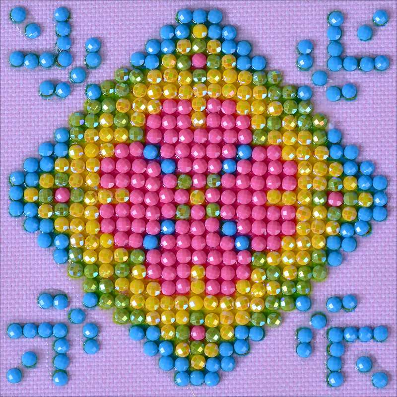 Diamond Dotz Diamond Embroidery Facet Art Kit 4.75"X4.75" Patchwork Mandala 2
