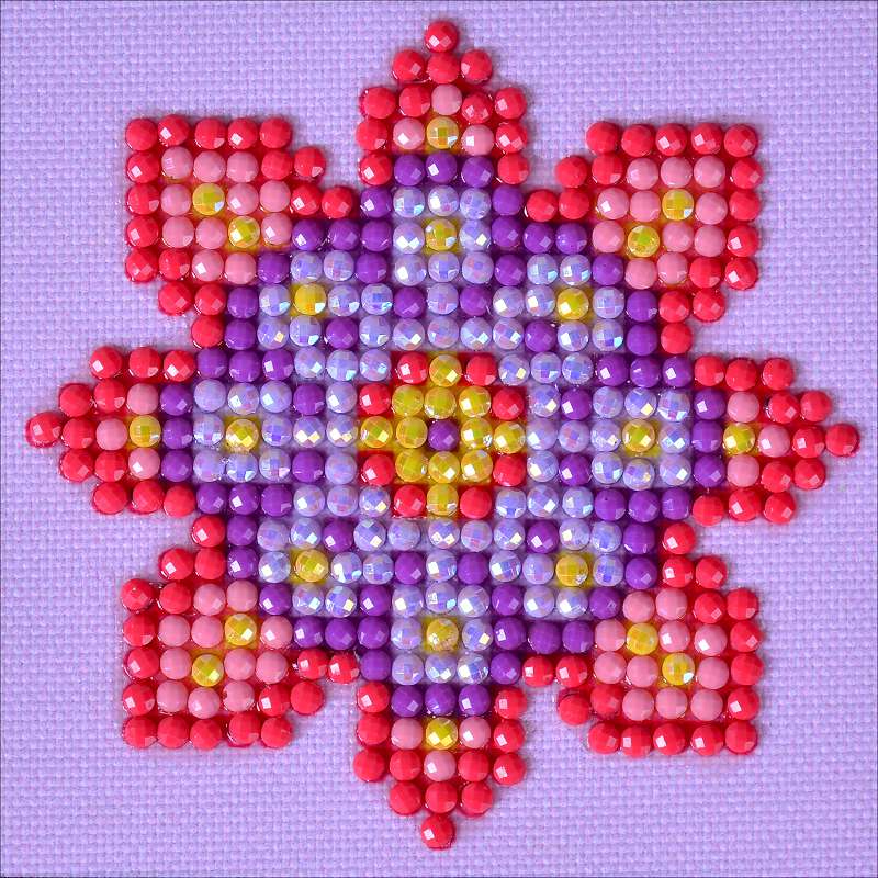 Diamond Dotz Diamond Embroidery Facet Art Kit 4.75"X4.75" Flower Mandala 2