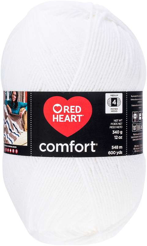 Red Heart Comfort Yarn White & Opal Shimmer