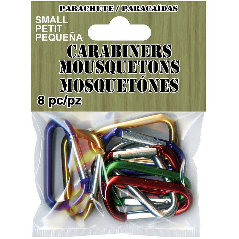 Paracord Carabiners Small 8/Pkg  
