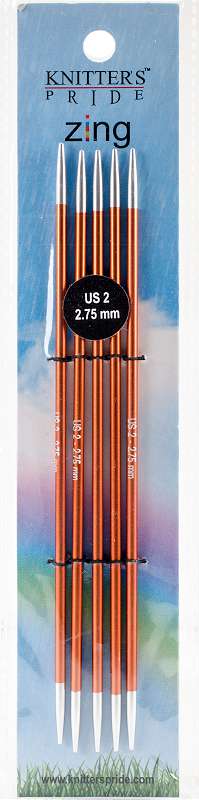 Zing Double Pointed Needles 6" Size 2/2.75mm