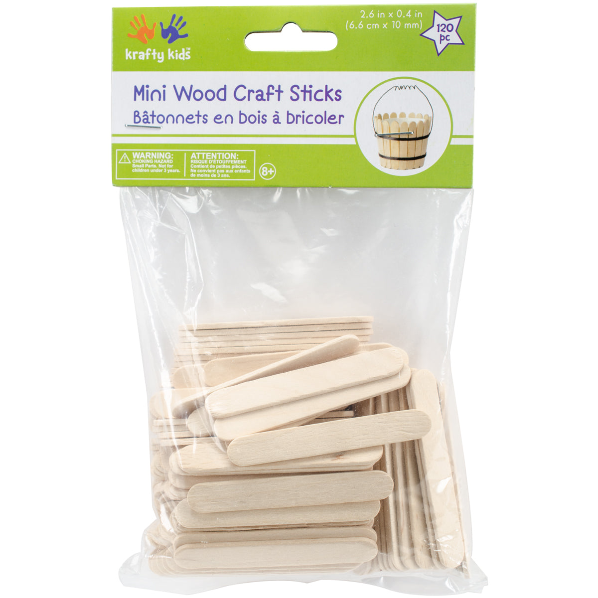 Mini Craft Sticks Natural 2.5" 120/Pkg