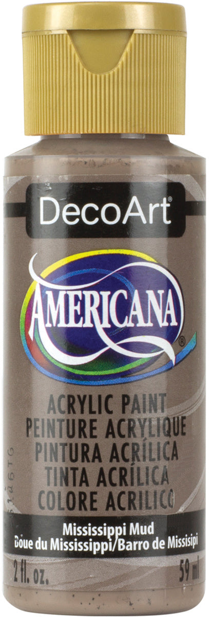Americana Acrylic Paint 2oz Mississippi Mud - Opaque