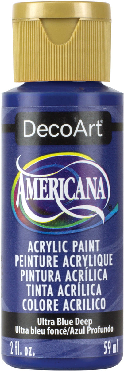 Americana Acrylic Paint 2oz Ultra Blue Deep - Transparent