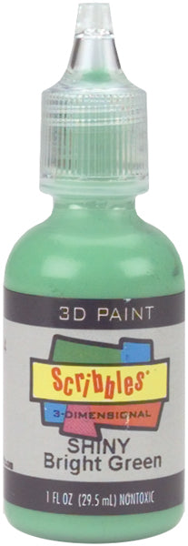 Scribbles 3D Fabric Paint 1oz Shiny - Bright Green