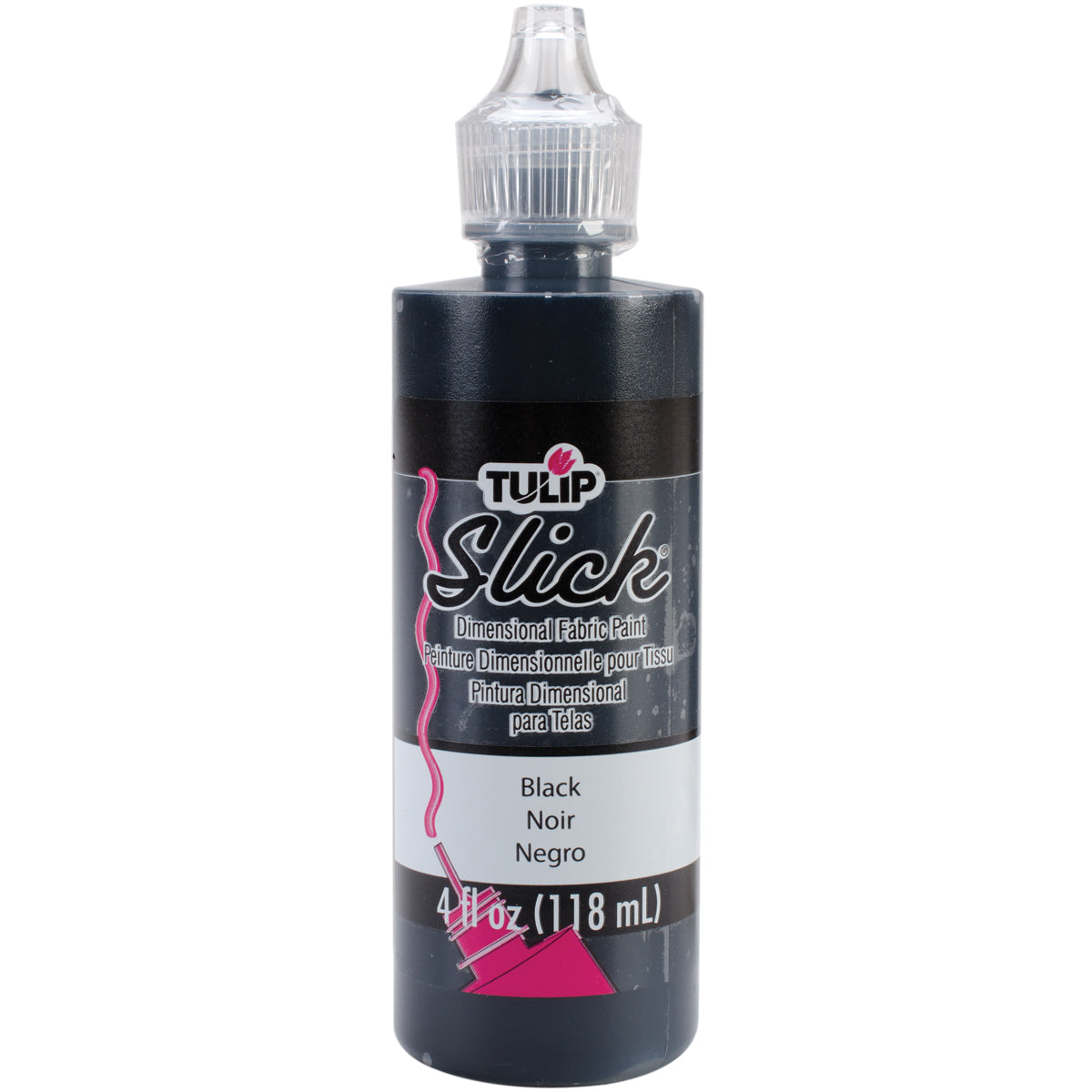 Tulip Dimensional Fabric Paint 4oz Slick - Black