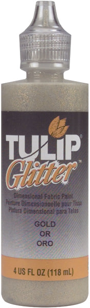Tulip Dimensional Fabric Paint 4oz Glitter - Gold