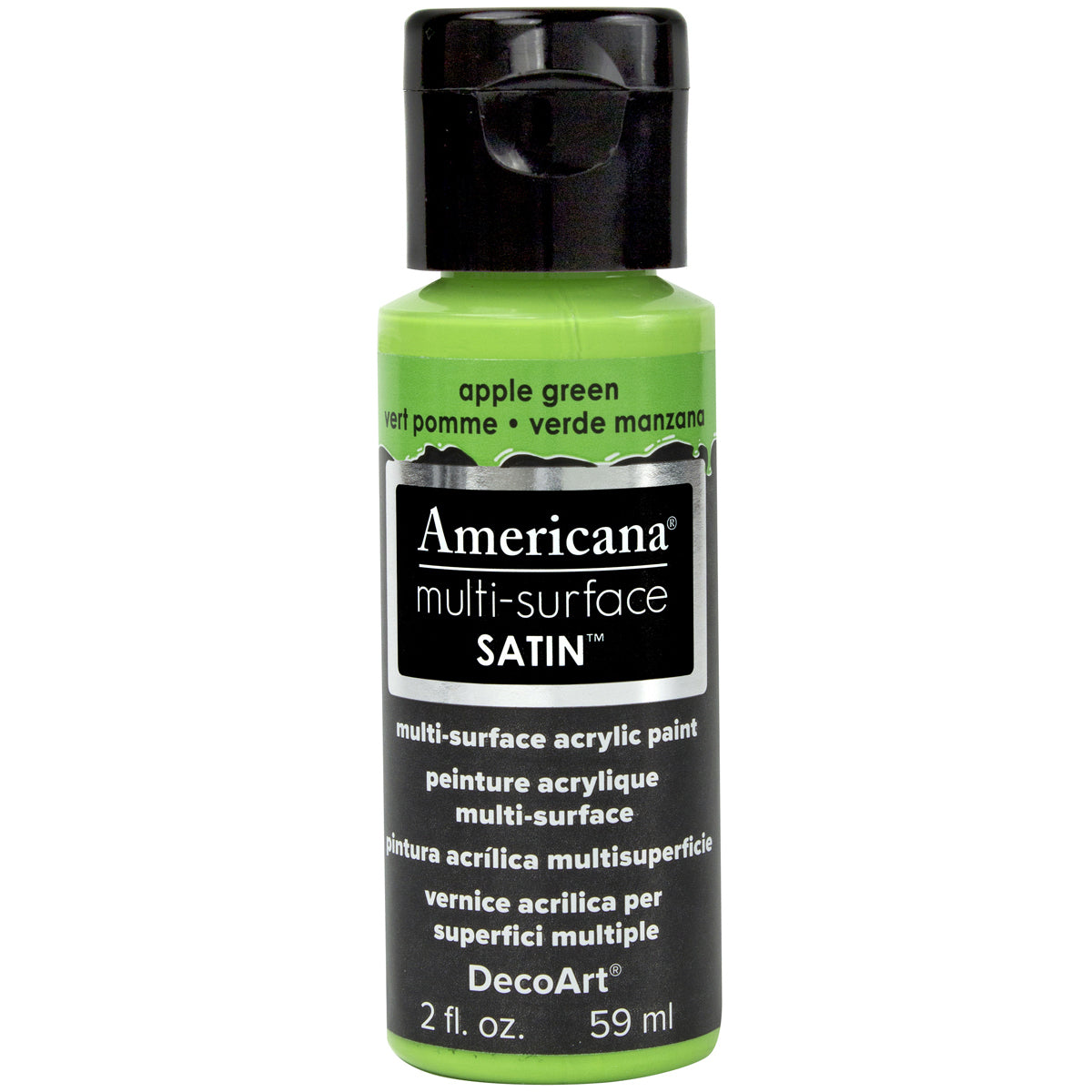 Americana Multi-Surface Satin Acrylic Paint 2oz Apple Green