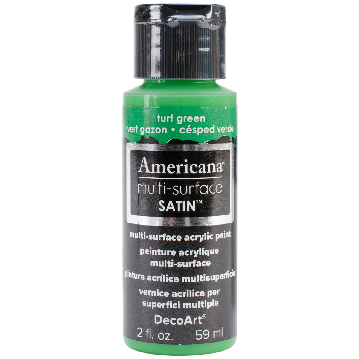 Americana Multi-Surface Satin Acrylic Paint 2oz Turf Green