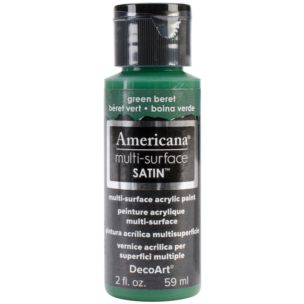 Americana Multi-Surface Satin Acrylic Paint 2oz Green Beret