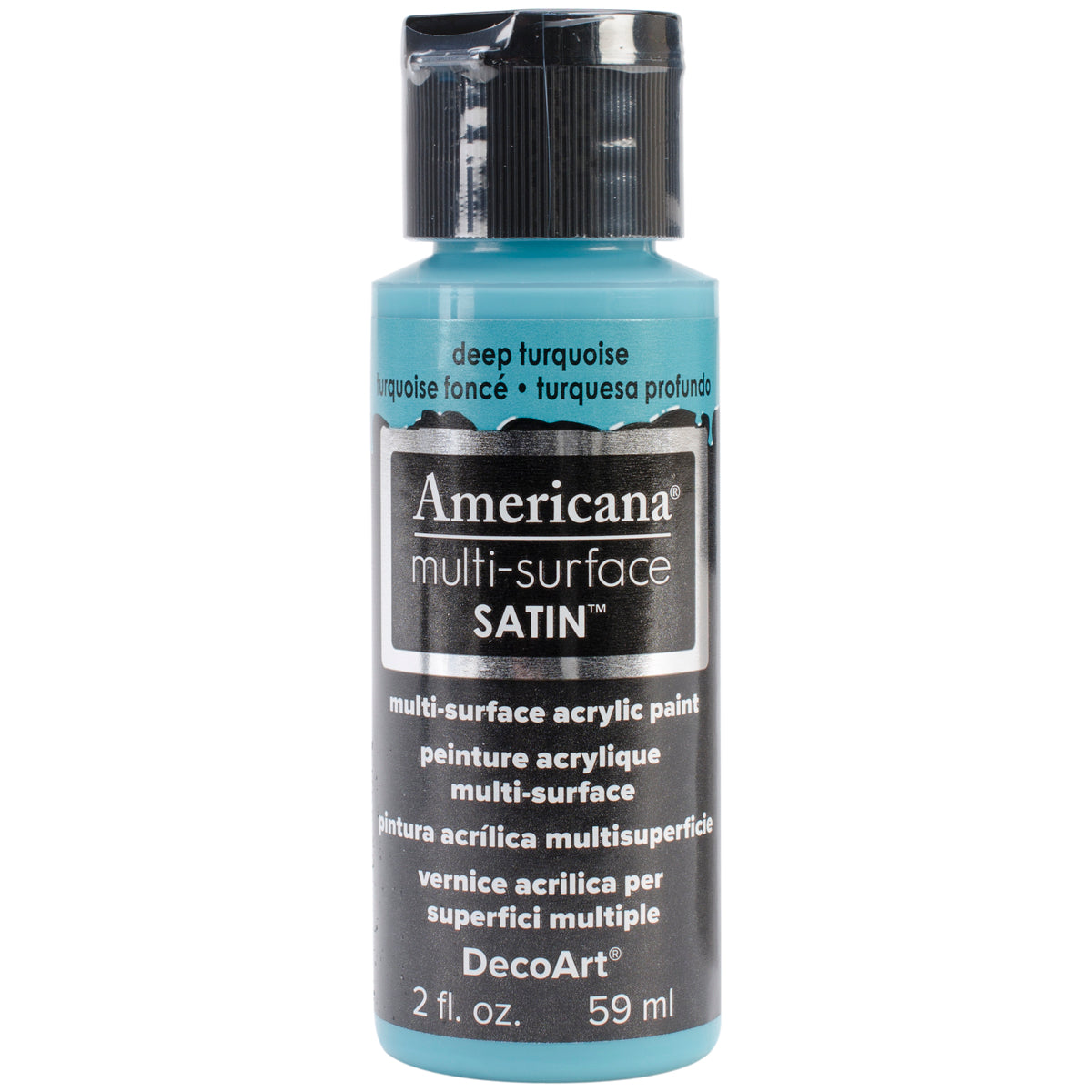 Americana Multi-Surface Satin Acrylic Paint 2oz Deep Turquoise