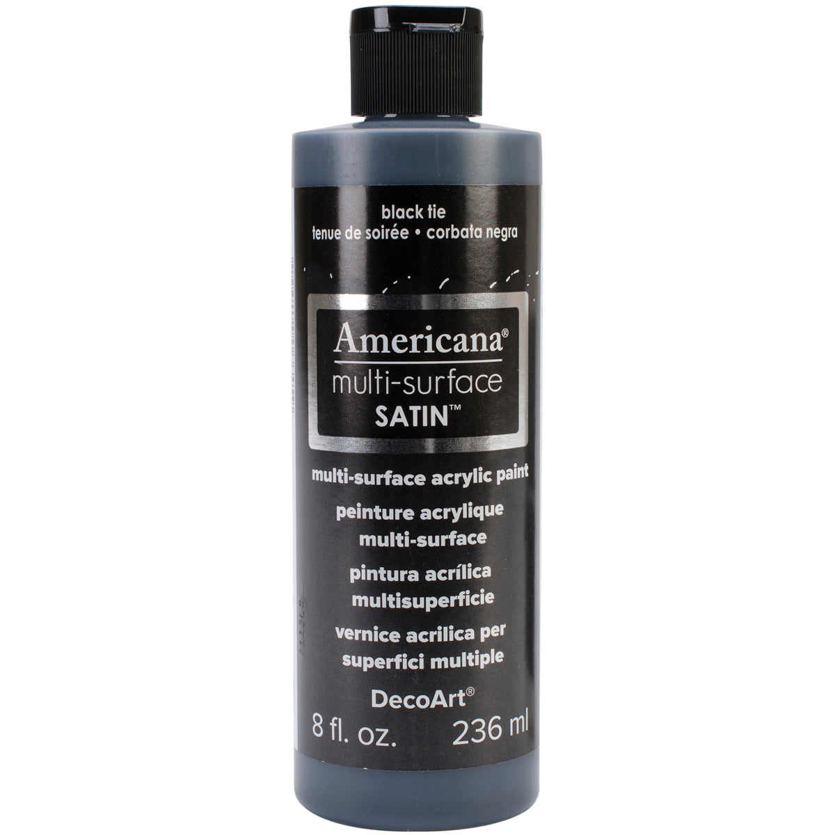 Americana Multi-Surface Satin Acrylic 8oz Black Tie