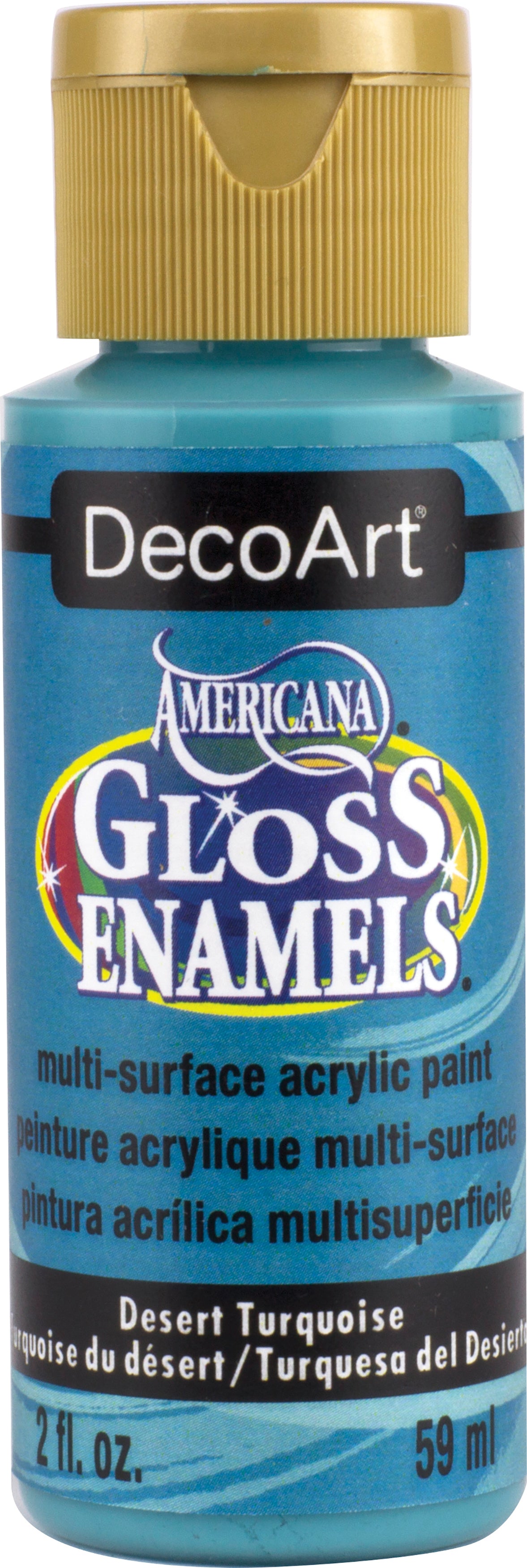 Americana Gloss Enamels Acrylic Paint 2oz Desert Turquoise