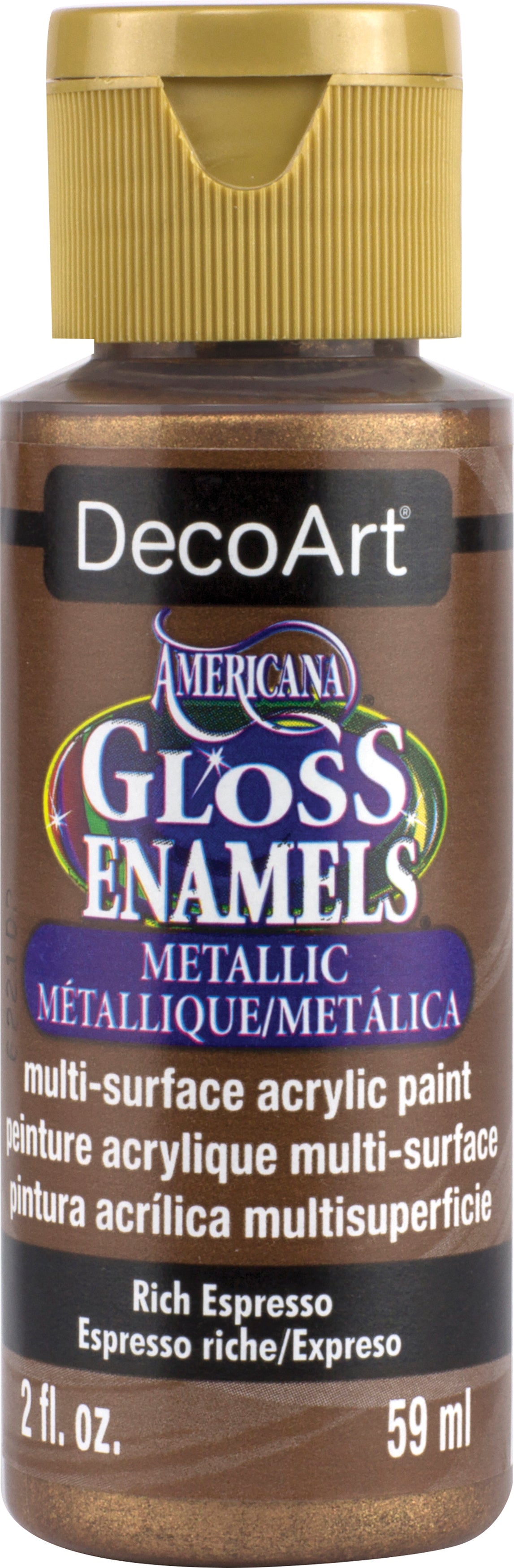 Americana Gloss Enamels Acrylic Paint 2oz Rich Espresso