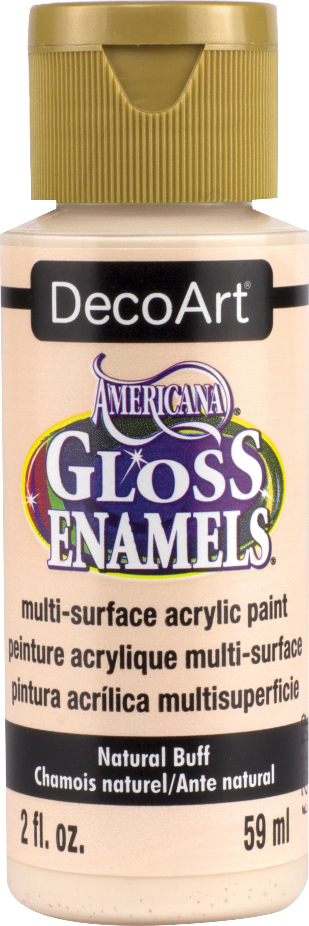 Americana Gloss Enamels Acrylic Paint 2oz Natural Buff
