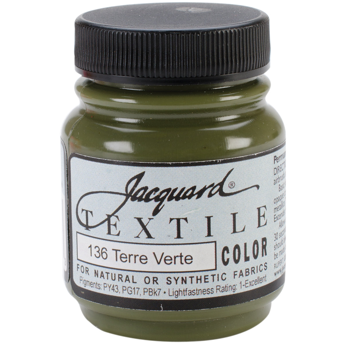 Jacquard Textile Color Fabric Paint 2.25oz Terre Verte