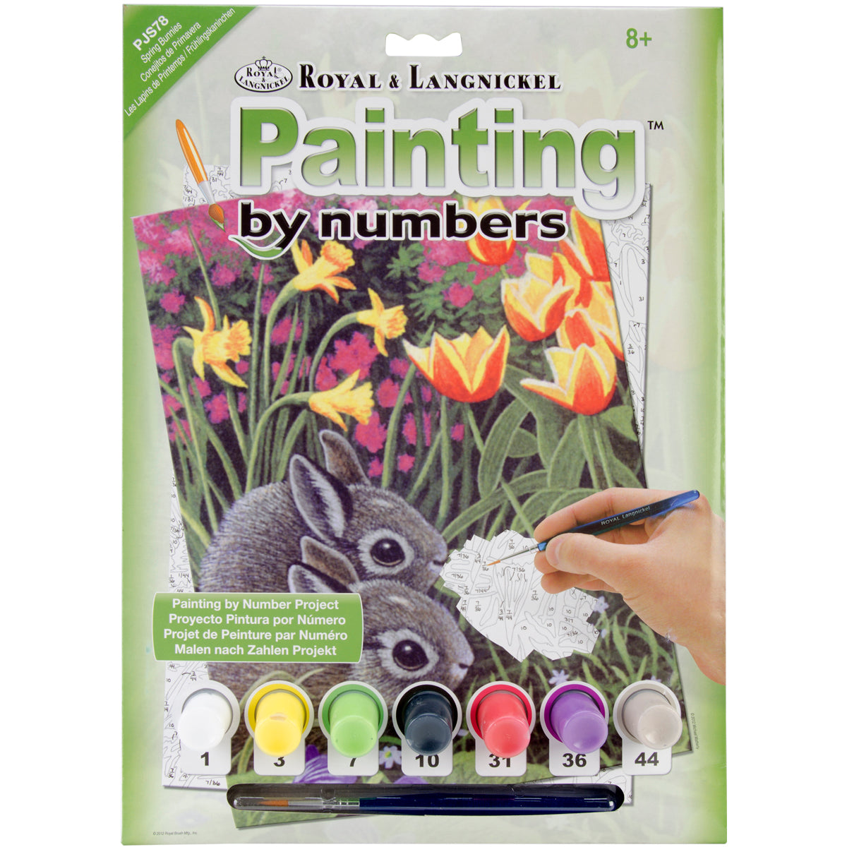 Junior Small Paint By Number Kit 8.75"X11.75" Spring Bunnies