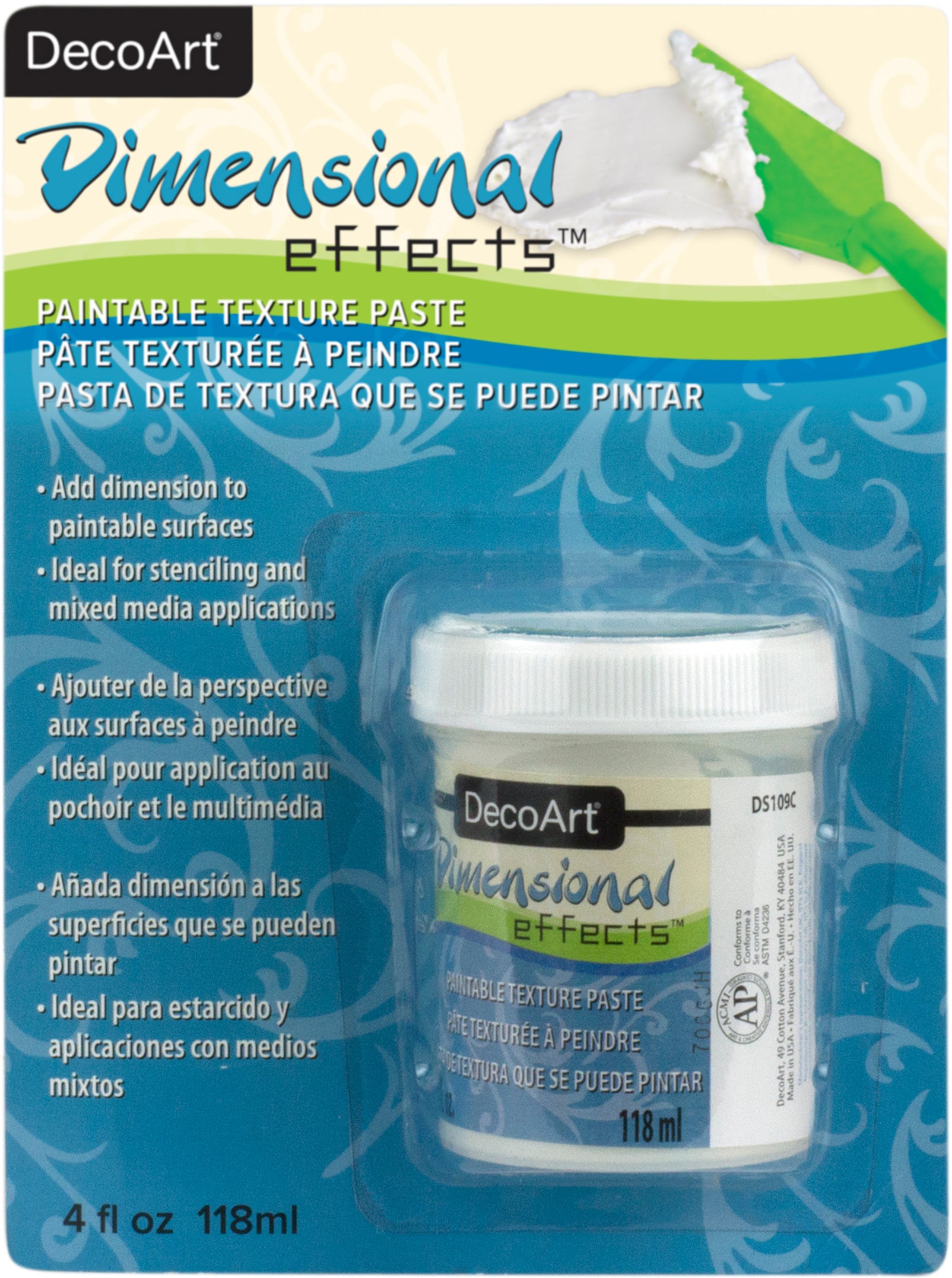 Dimensional Effects Texture Paste 4oz Carded White
