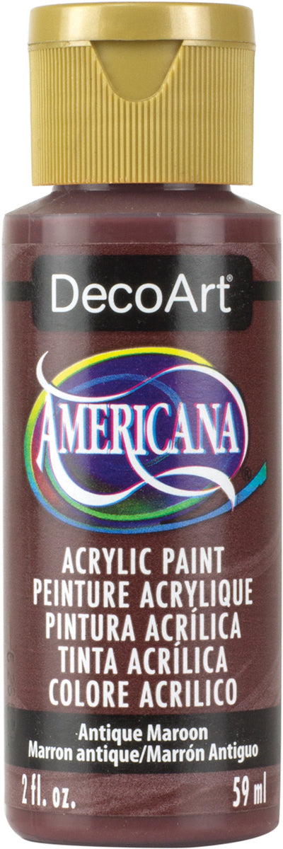 Americana Acrylic Paint 2oz Antique Maroon - Opaque