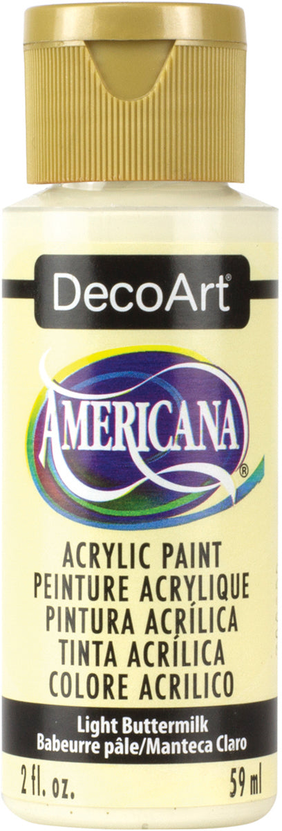 Americana Acrylic Paint 2oz Light Buttermilk - Semi-Opaque