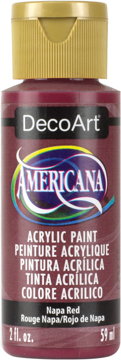 Americana Acrylic Paint 2oz Napa Red - Opaque