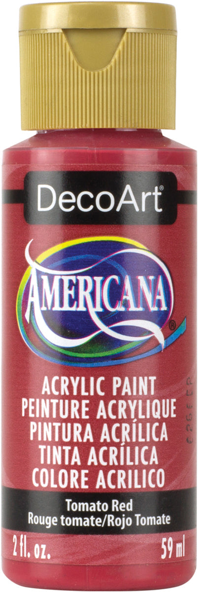Americana Acrylic Paint 2oz Tomato Red - Opaque