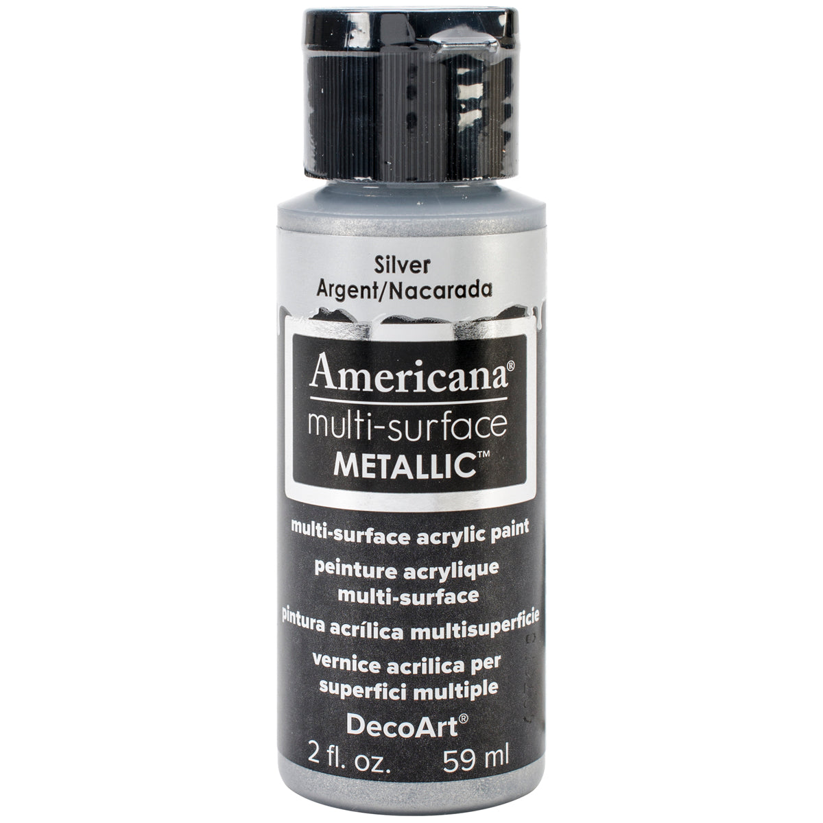 Americana Multi-Surface Metallic Acrylic Paint 2oz Silver