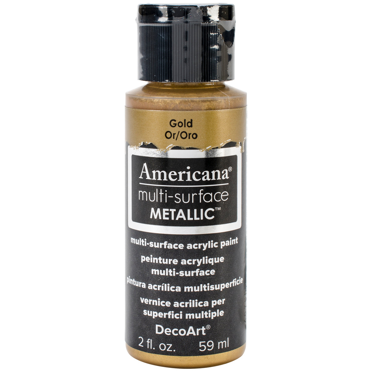 Americana Multi-Surface Metallic Acrylic Paint 2oz Gold