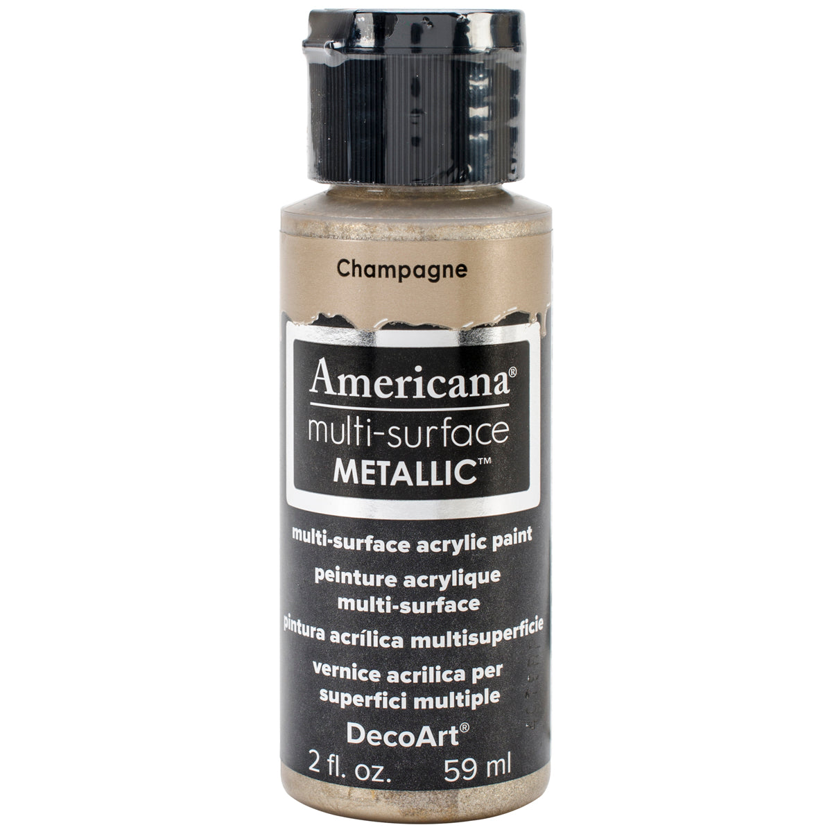 Americana Multi-Surface Metallic Acrylic Paint 2oz Champagne