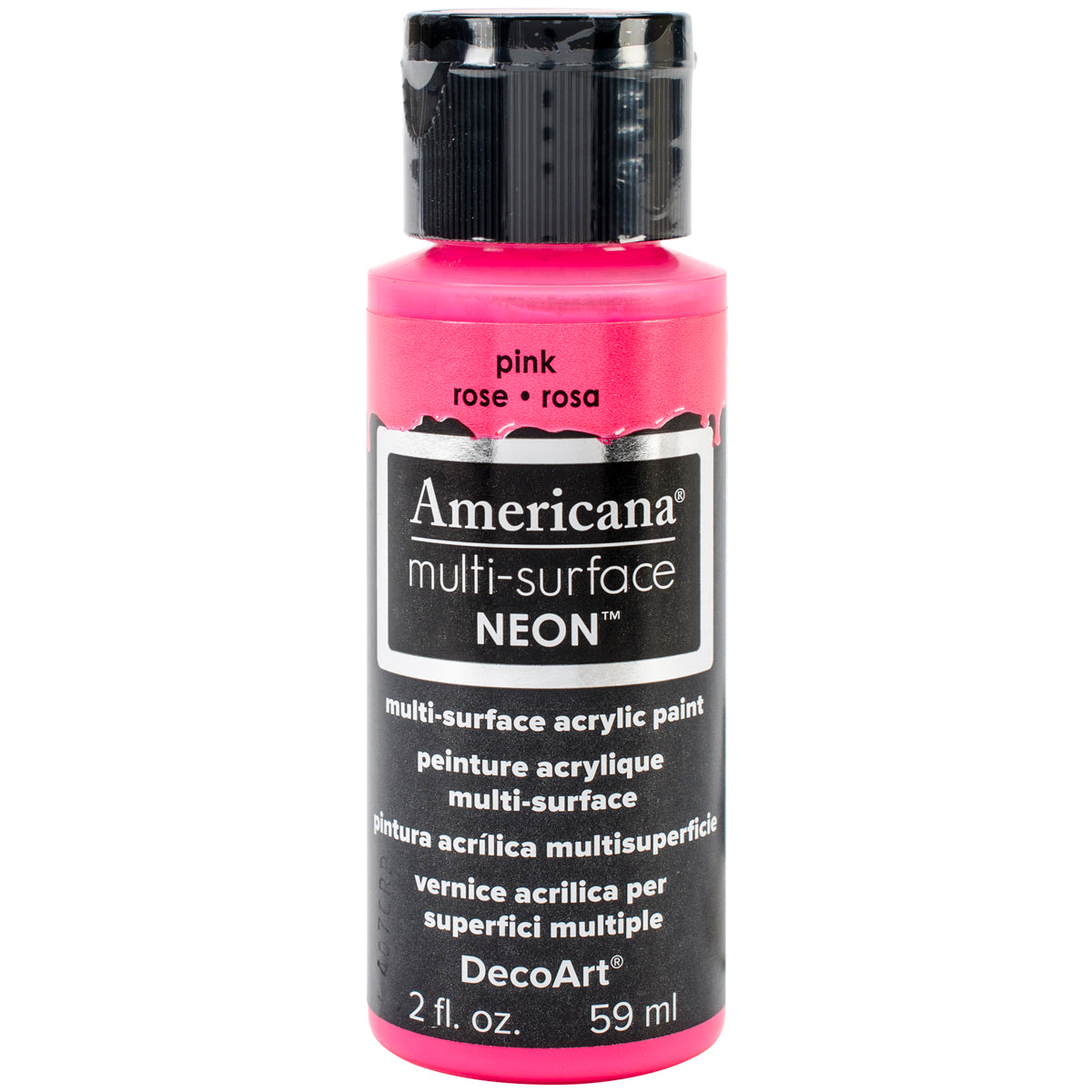 Americana Multi-Surface Neon Acrylic Paint 2oz Pink