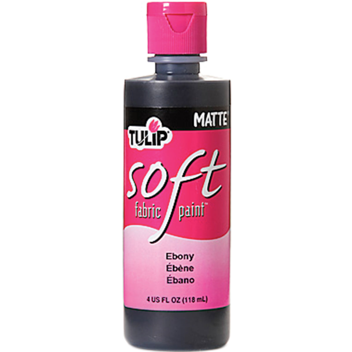 Tulip Soft Fabric Paint 4oz Matte - Ebony