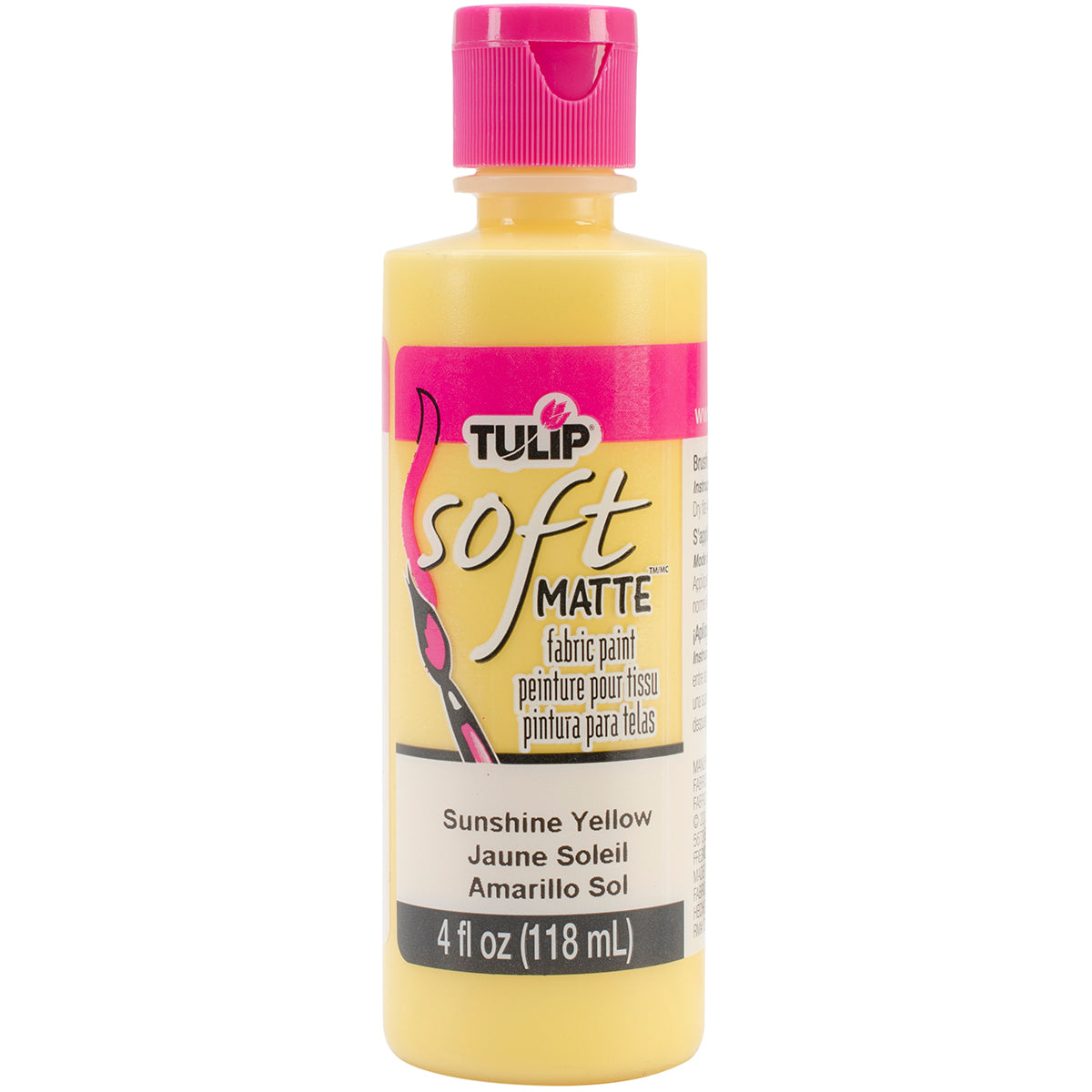Tulip Soft Fabric Paint 4oz Matte - Sunshine Yellow