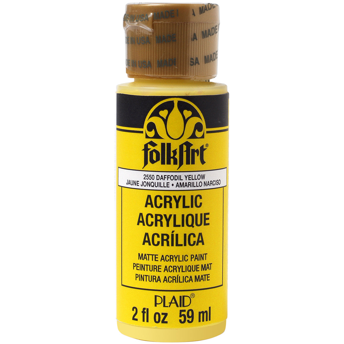 FolkArt Acrylic Paint 2oz Daffodil Yellow