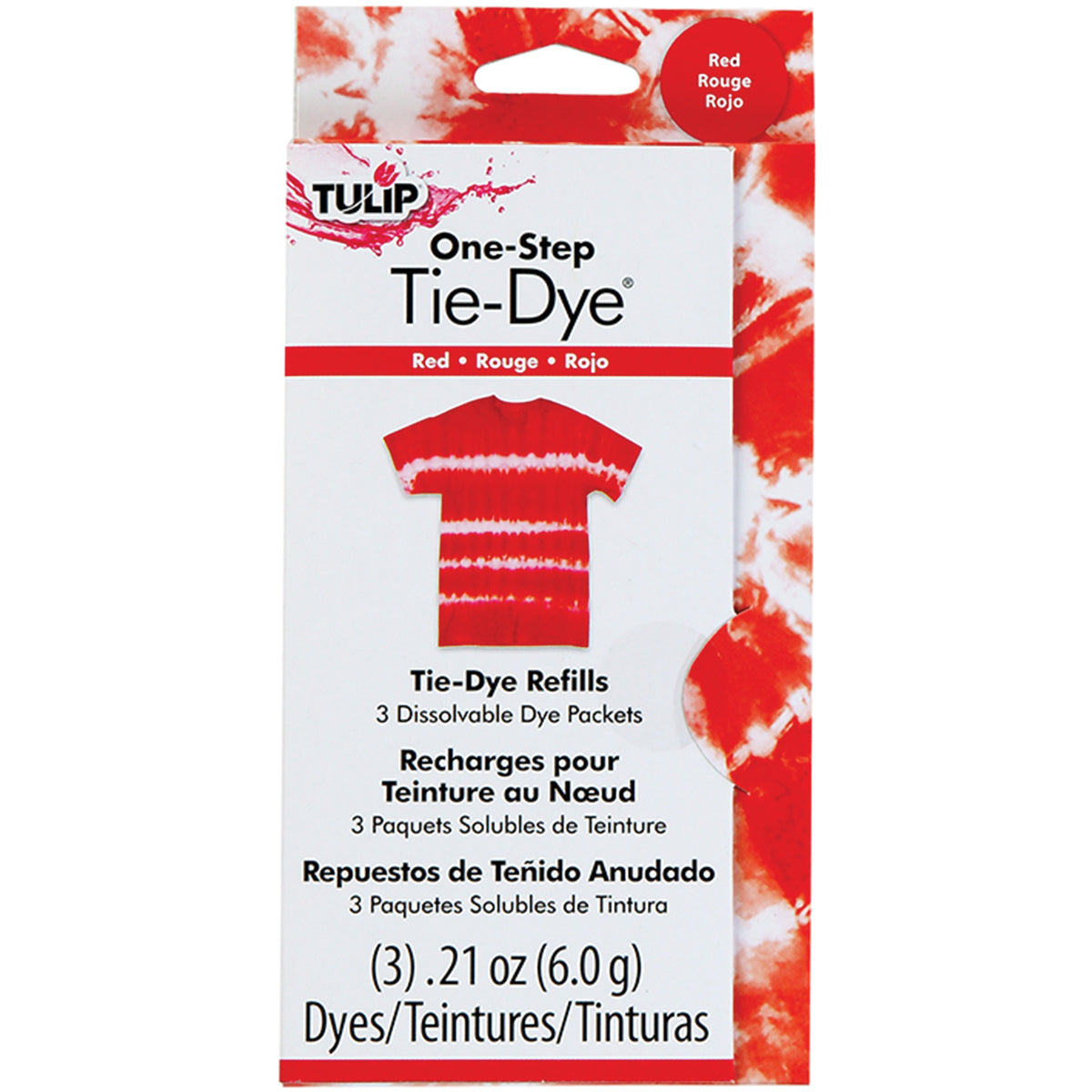 Tulip One-Step Tie-Dye Refill .13oz 3/Pkg Red