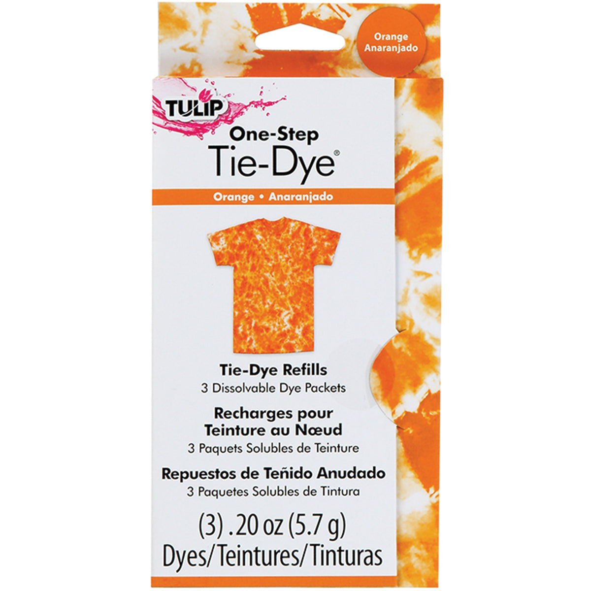 Tulip One-Step Tie-Dye Refill .13oz 3/Pkg Orange
