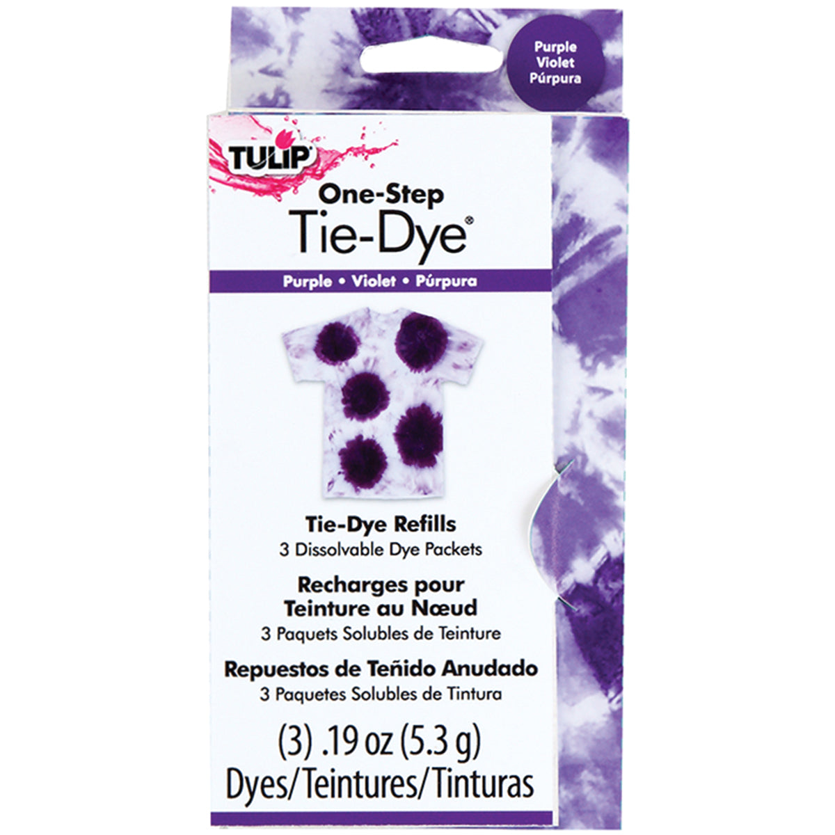 Tulip One-Step Tie-Dye Refill .13oz 3/Pkg Purple