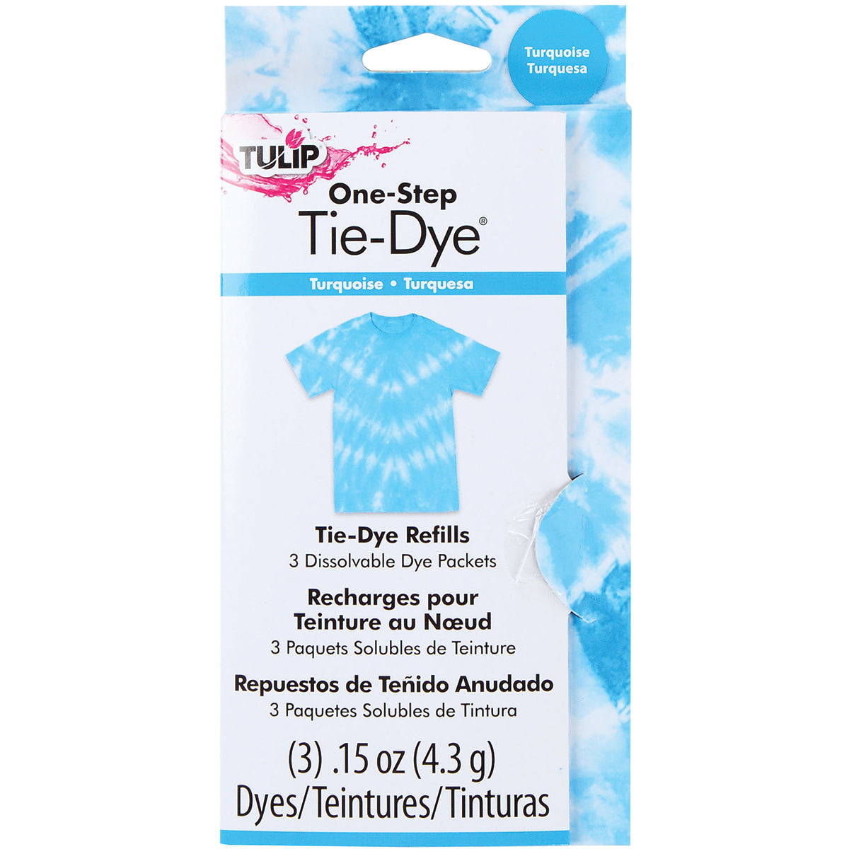 Tulip One-Step Tie-Dye Refill .13oz 3/Pkg Turquoise
