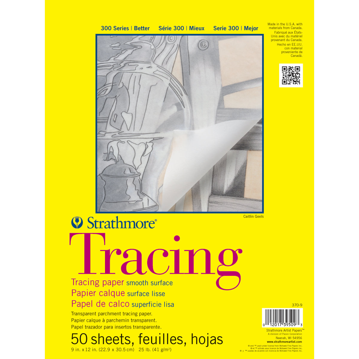 Strathmore Tracing Paper Pad 9"X12" 50 Sheets
