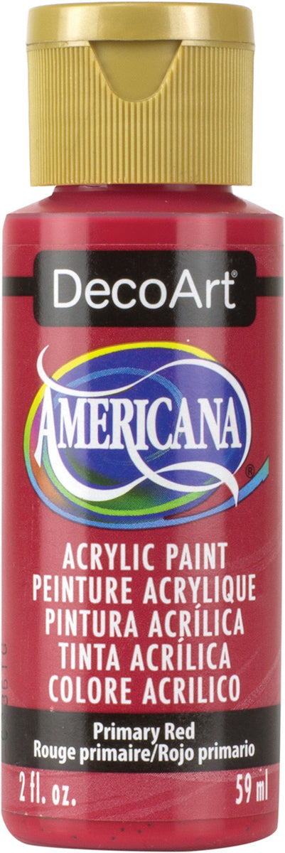 Americana Acrylic Paint 2oz Primary Red - Semi-Opaque