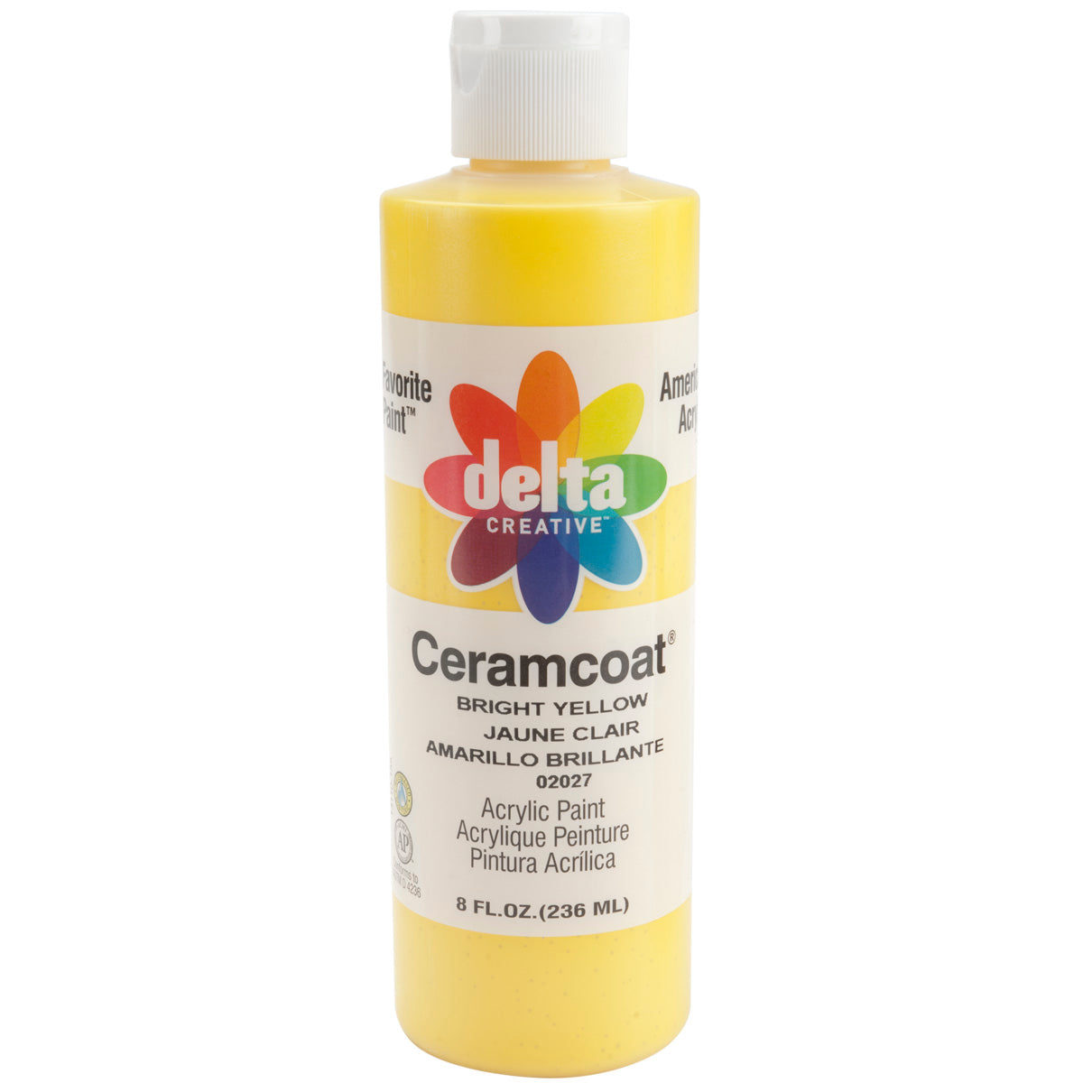 Ceramcoat Acrylic Paint 8oz Bright Yellow - Transparent