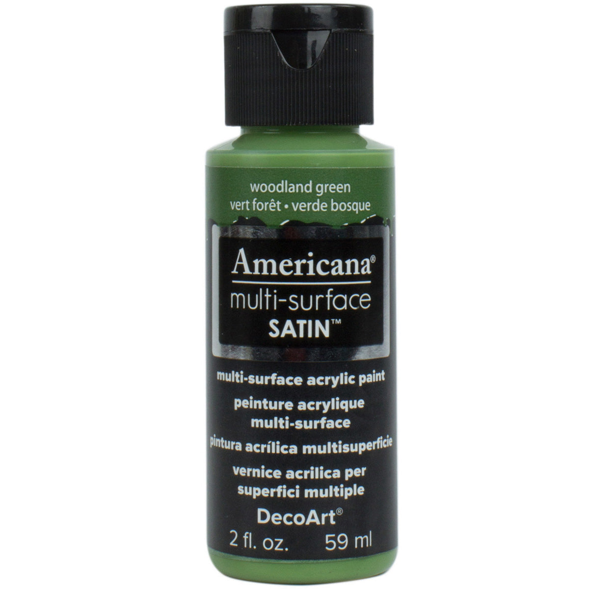 Americana Multi-Surface Satin Acrylic Paint 2oz Woodland Green